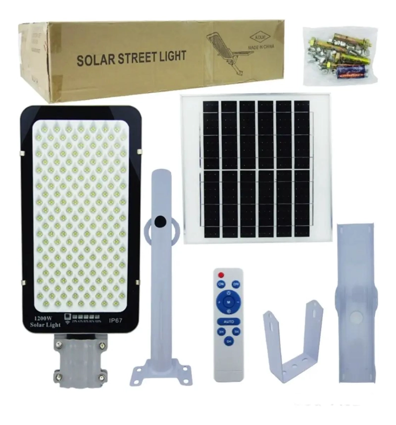 FOCO SOLAR 1200W CON 688 LEDS Y BRAZO METALICO - 4