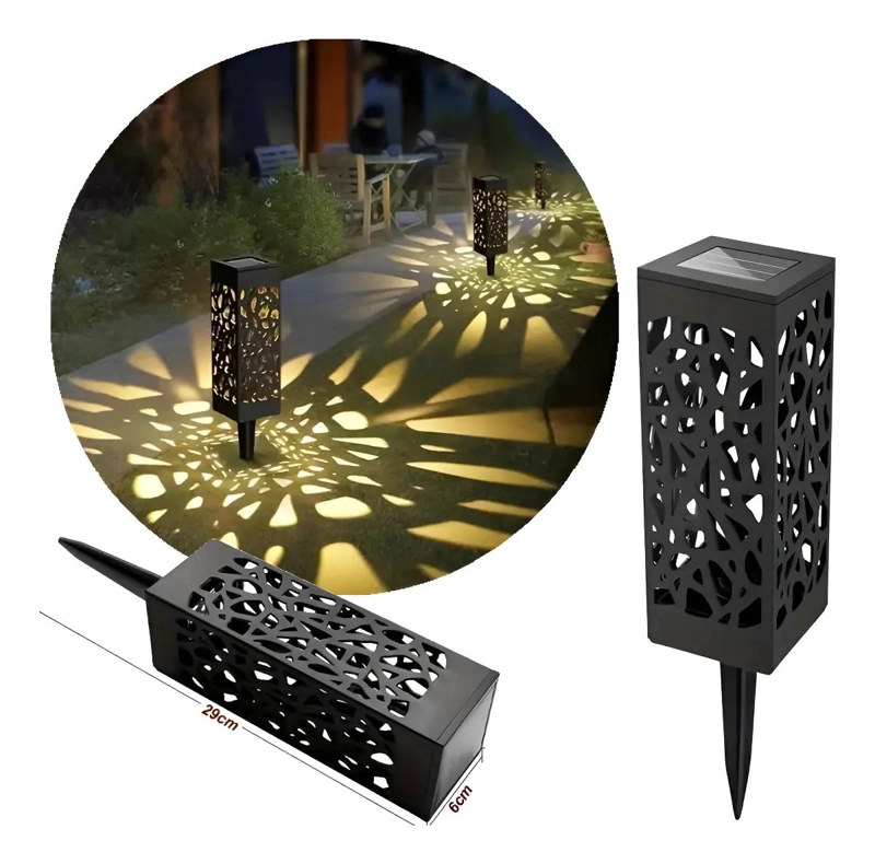 PACK 6 ESTACAS SOLARES DECORATIVAS CON LUZ CALIDA - 1