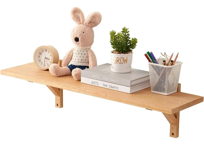 ESTANTE ORGANIZADOR DE BAÑO CON REPISAS FLOTANTES MARRON - 1