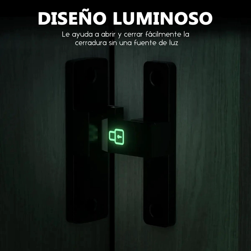 CERROJO ANTIRROBO 90° PARA PUERTA SIN TALADRO - 3