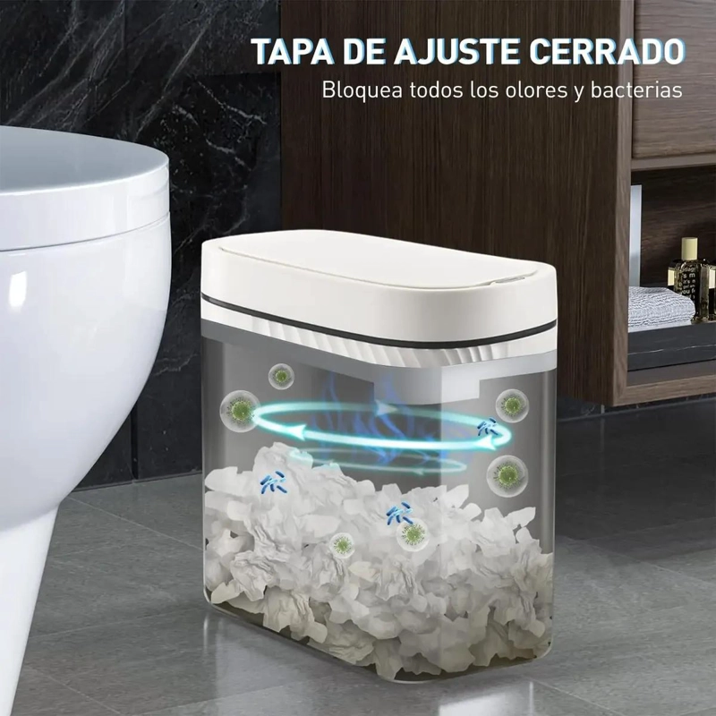 PAPELERO BASURERO AUTOMATICO CON SENSOR Y CEPILLO - 3