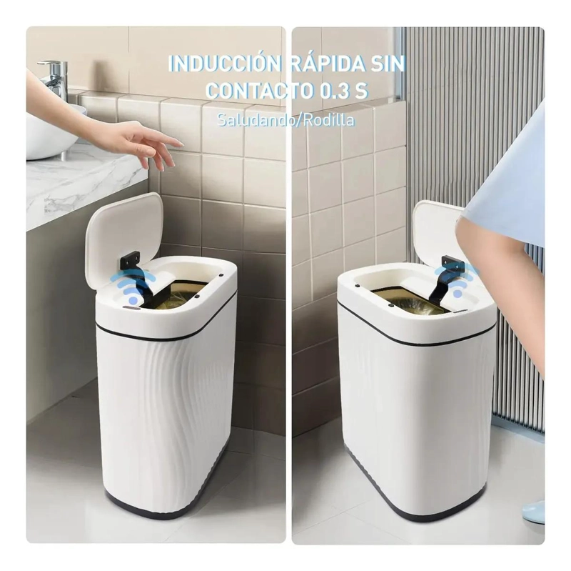 PAPELERO BASURERO AUTOMATICO CON SENSOR Y CEPILLO - 4