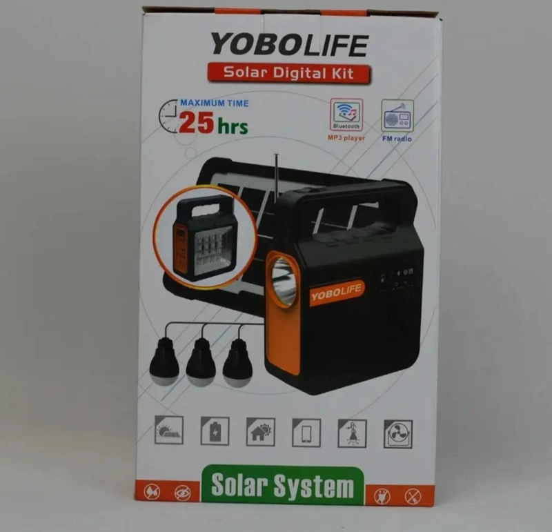 KIT DE EMERGENCIA SOLAR CON RADIO Y 3 AMPOLLETAS - 2