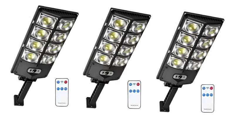 PACK 3 FOCOS LED SOLARES 400W PARA PARED EXTERIOR - 1