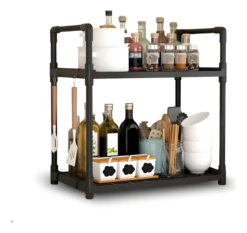 ESTANTE ORGANIZADOR MULTIFUNCIONAL 2 NIVELES 49X48X26 CM - 1