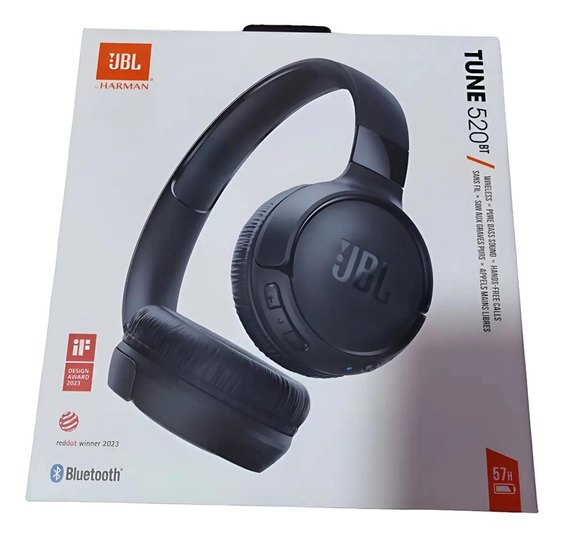 AUDIFONOS INALAMBRICOS BLUETOOTH NEGROS TUNE 520BT - 1