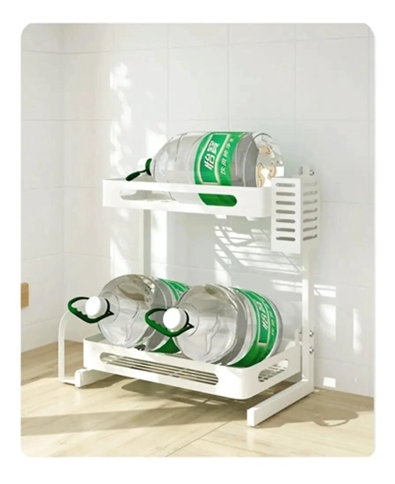 RACK ESTANTE ORGANIZADOR 2 NIVELES ACERO BLANCO - 3