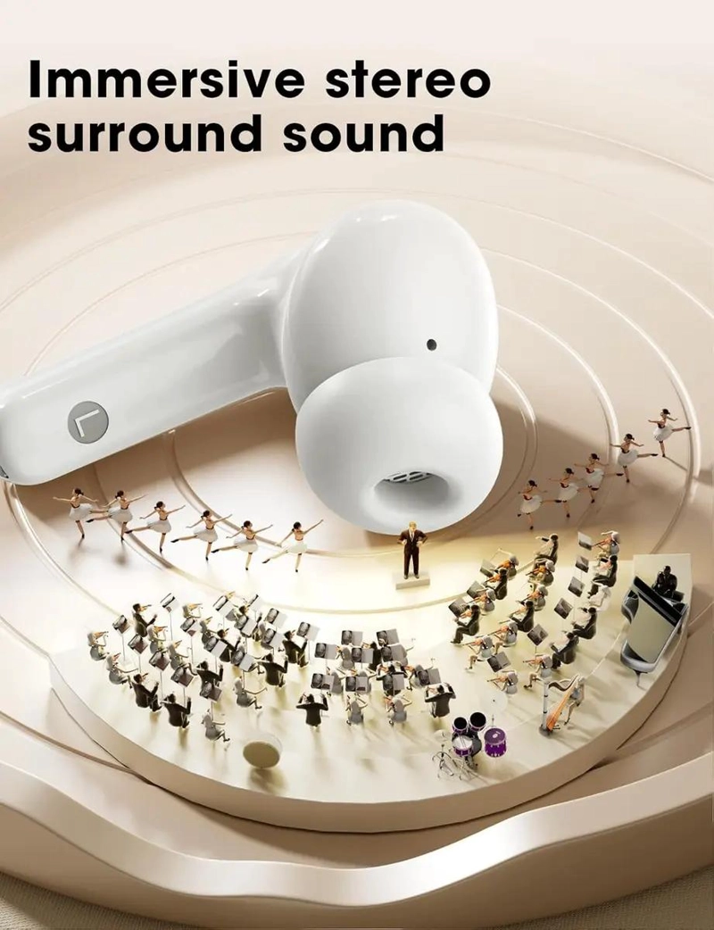 AUDIFONOS BLUETOOTH INALAMBRICOS 5.3 HI-FI BLANCO - 3