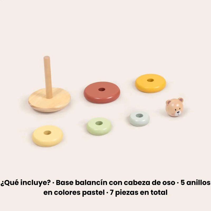 JUGUETE APILAR ANILLAS MONTESSORI PARA BEBE S - 3