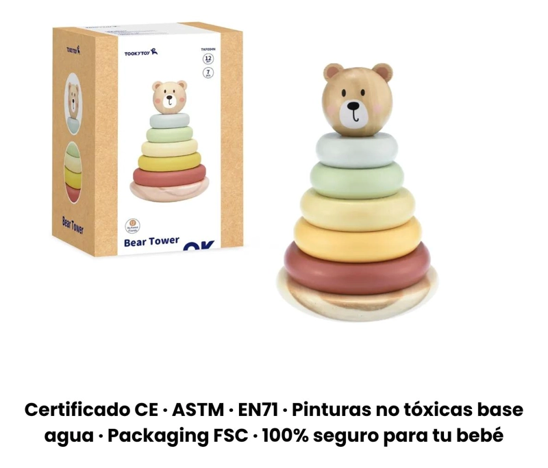 JUGUETE APILAR ANILLAS MONTESSORI PARA BEBE S - 4