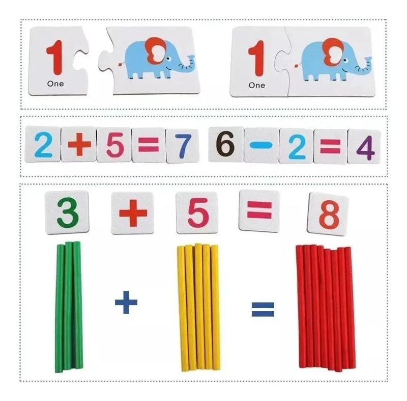 JUEGO DIDACTICO DE MADERA PARA SUMAR Y RESTAR - 2