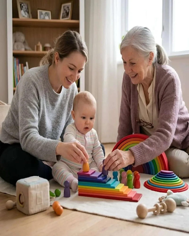 JUGUETE DIDACTICO MONTESSORI DE MADERA ARCOIRIS INFANTIL - 2