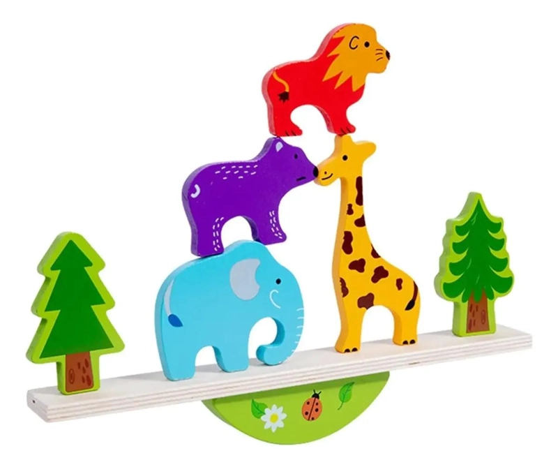 BLOQUES DE MADERA ANIMAL SELVA JUEGO DIDACTICO - 2