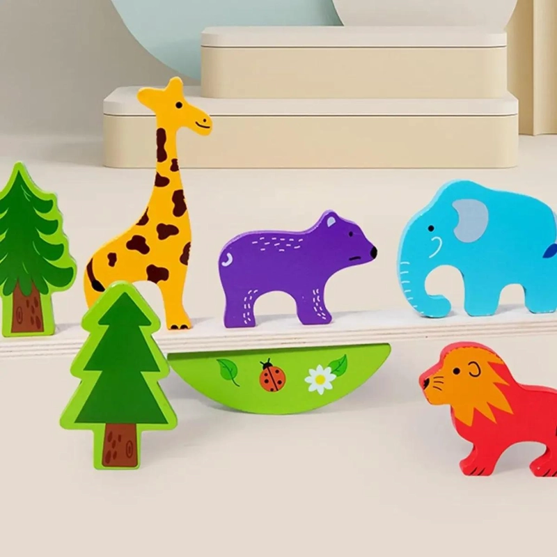 BLOQUES DE MADERA ANIMAL SELVA JUEGO DIDACTICO - 3