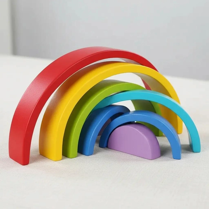 BLOQUES DE CONSTRUCCION APILABLES DE MADERA PARA NIÑOS - 1