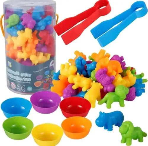 JUGUETE MONTESSORI DE CLASIFICACION POR COLORES Y FORMAS - 1