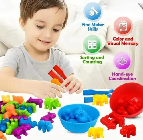 JUGUETE MONTESSORI DE CLASIFICACION POR COLORES Y FORMAS - 3