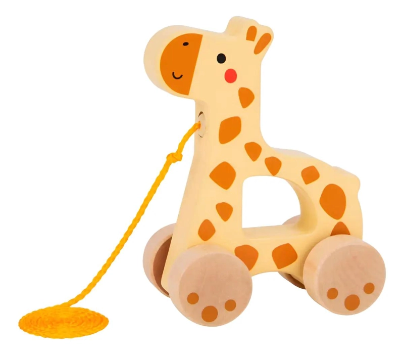 ARRASTRE DIDACTICO JIRAFA DE MADERA PARA NIÑOS - 1