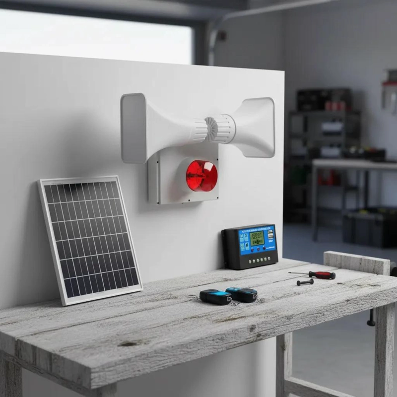 ALARMA COMUNITARIA 120W 240 DB CON 4 CONTROLES Y PANEL - 2