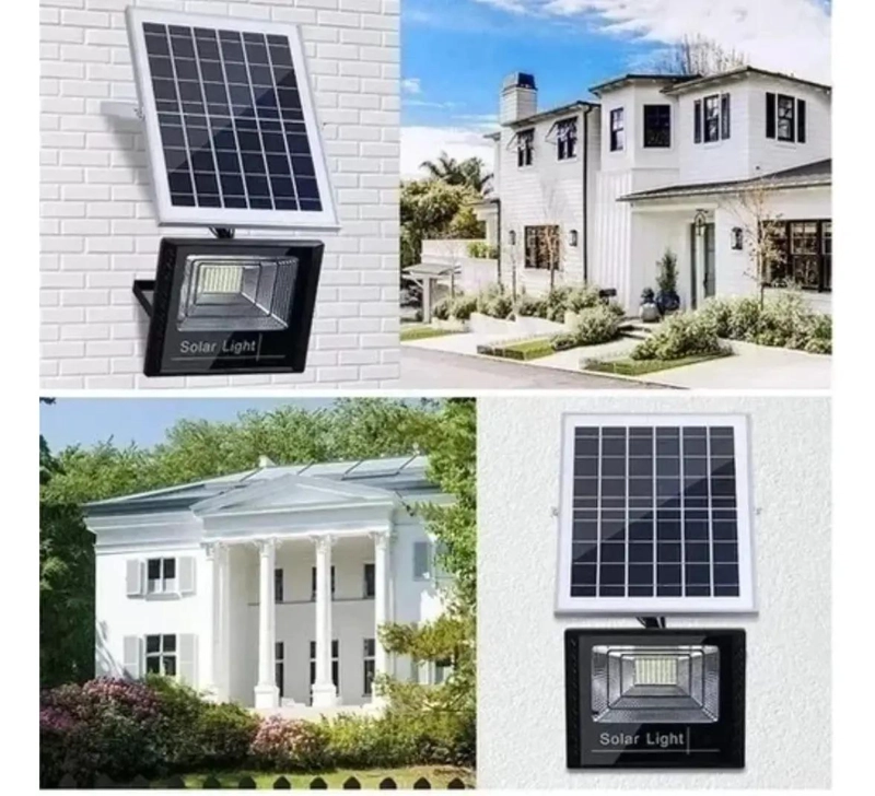 FOCO LED 60W EXTERIOR IP67 CON PANEL SOLAR Y CONTROL REM - 2