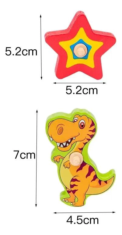 PISTA DIDACTICA DE MADERA CON DINOSAURIOS PARA NIÑOS - 4
