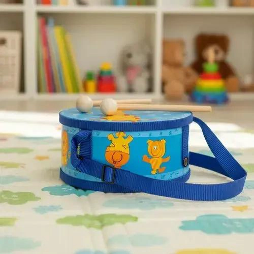 TAMBOR MUSICAL INFANTIL DE MADERA PARA NIÑOS - 5