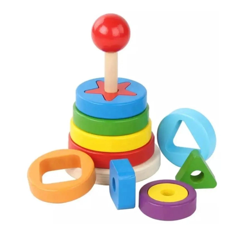 BLOQUES DE MADERA APILABLES EDUCATIVOS MONTESSORI - 2