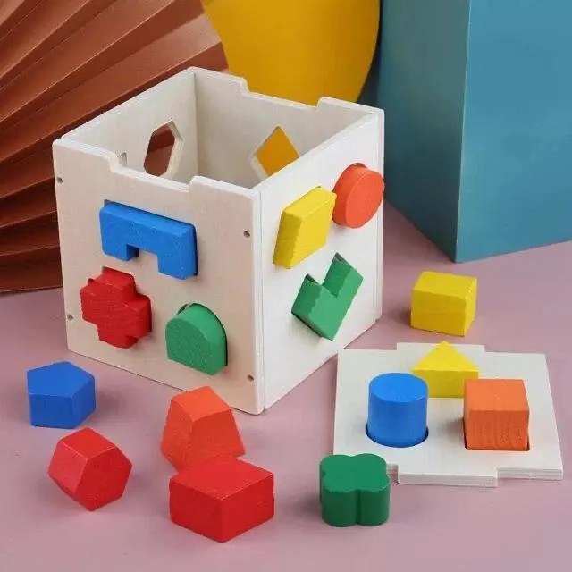 CUBO EDUCATIVO MONTESSORI CON FORMAS PARA NIÑOS - 3
