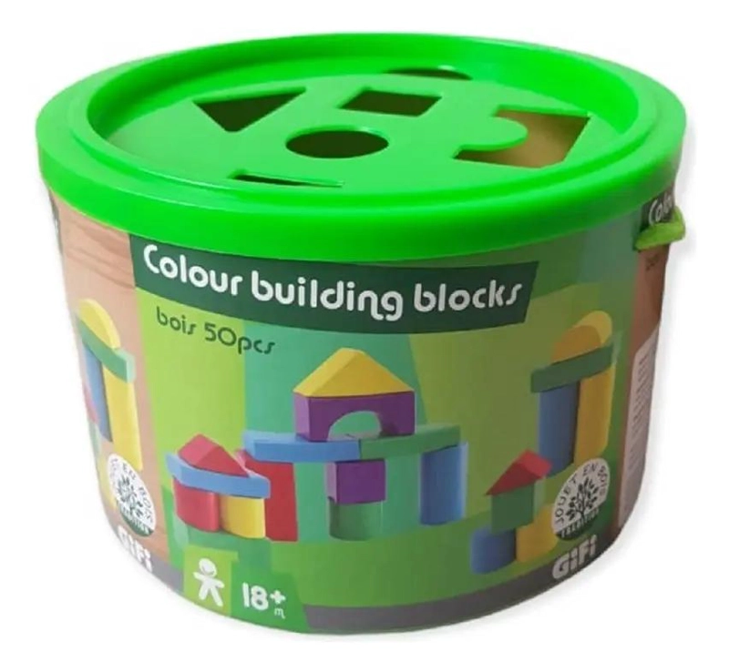 BALDE CON 50 FIGURAS GEOME TRICAS DE MADERA - 3