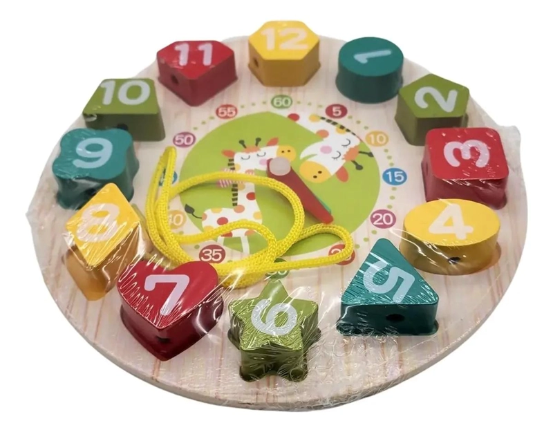 JUEGO EDUCATIVO RELOJ DE ENCAJE EN MADERA - 2