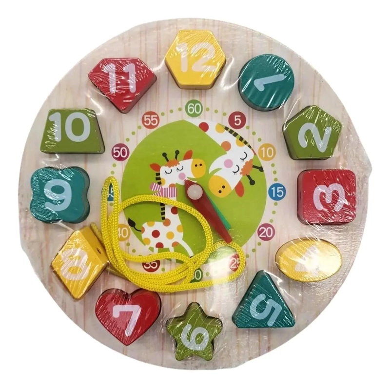 JUEGO EDUCATIVO RELOJ DE ENCAJE EN MADERA - 3