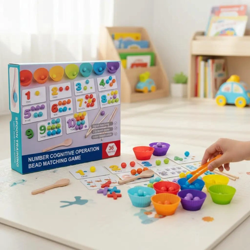 JUEGO DIDACTICO DE MADERA PARA MOTRICIDAD FINA EN NIÑOS - 1