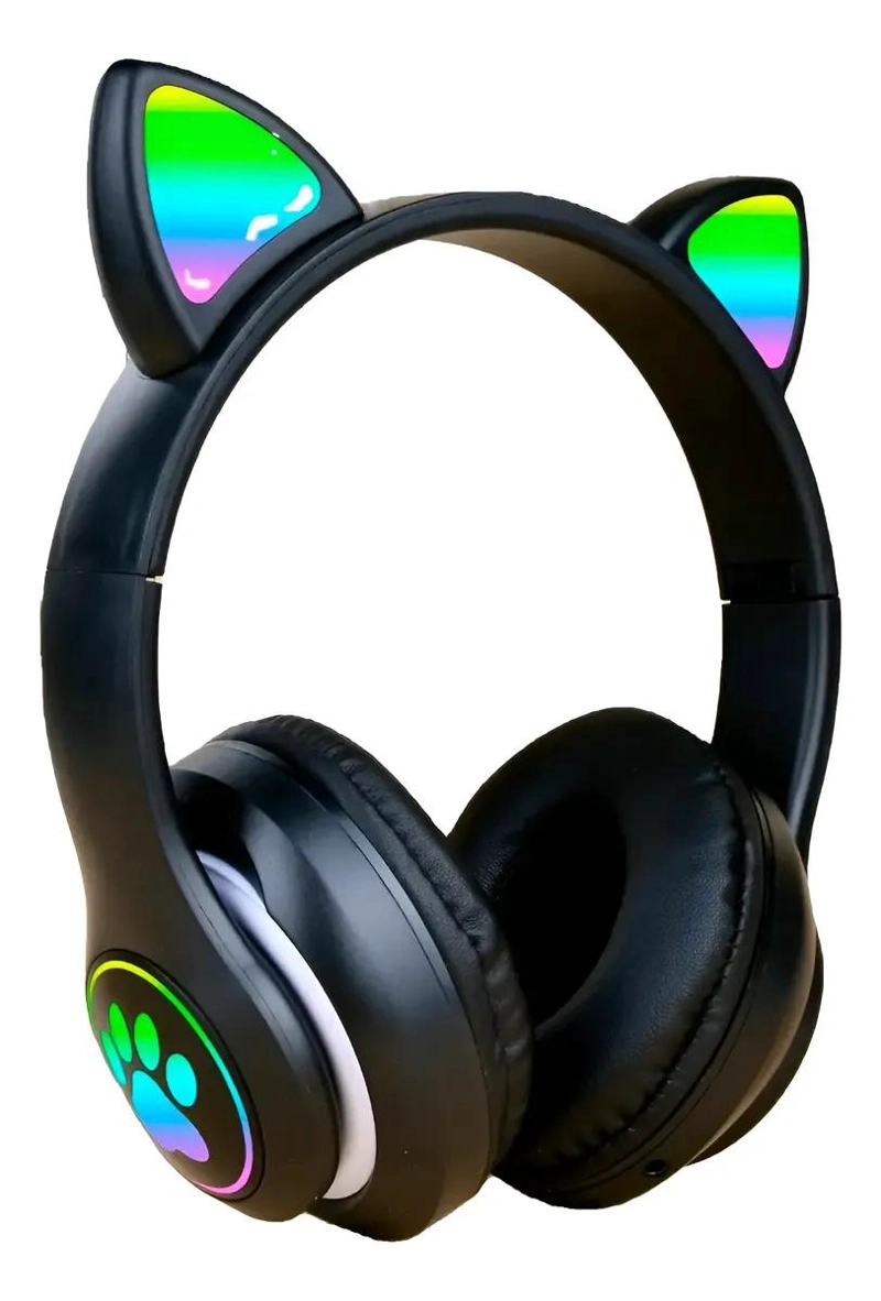 AUDIFONOS GAMER INALAMBRICOS CON OREJAS RGB PARA PC - 5