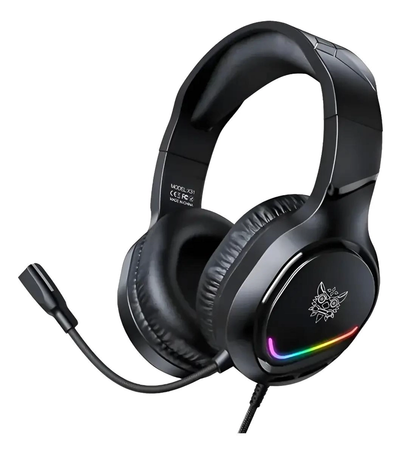 AUDIFONOS GAMER PROFESIONALES X31 CON MICROFONO Y LUZ LED - 1