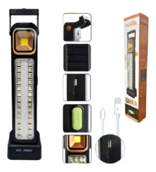 LAMPARA SOLAR RECARGABLE CON 48 LED PARA EMERGENCIA - 4