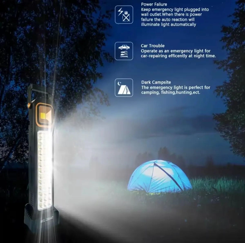 LAMPARA SOLAR RECARGABLE CON 48 LED PARA EMERGENCIA - 5