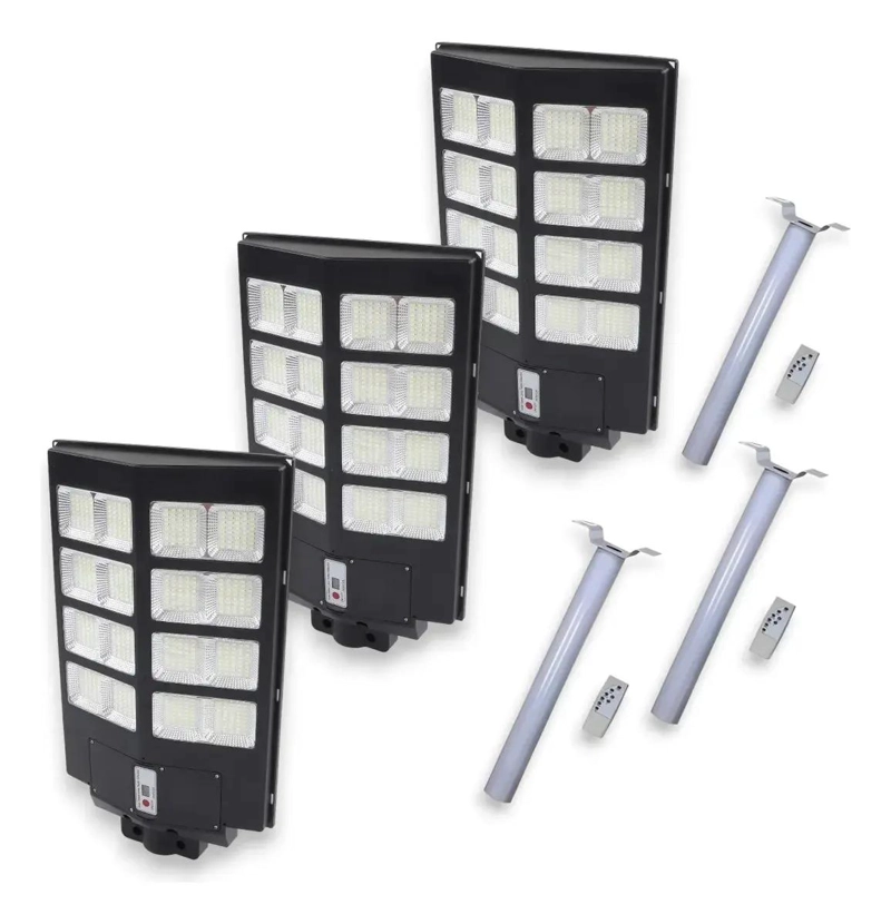 PACK 3 FOCOS SOLARES LED EXTERIOR 800W CON SOPORTE - 1