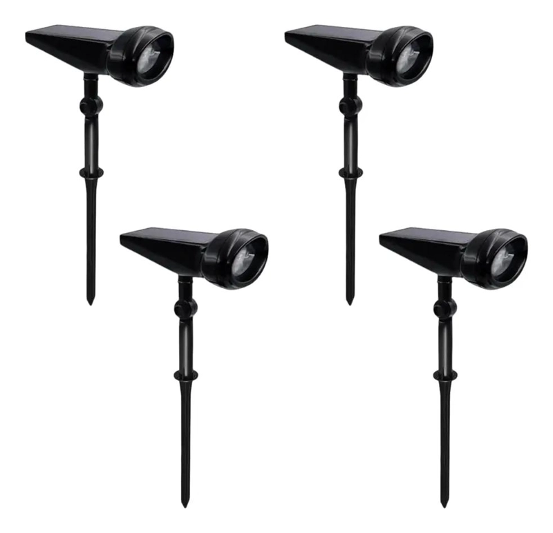 PACK 4 FOCOS ESTACA LED SOLAR PARA EXTERIOR - 1