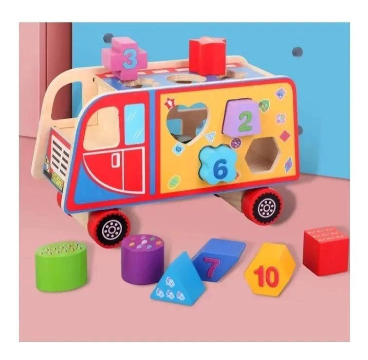 CAMION DE MADERA DIDACTICO CON NUMEROS - 3