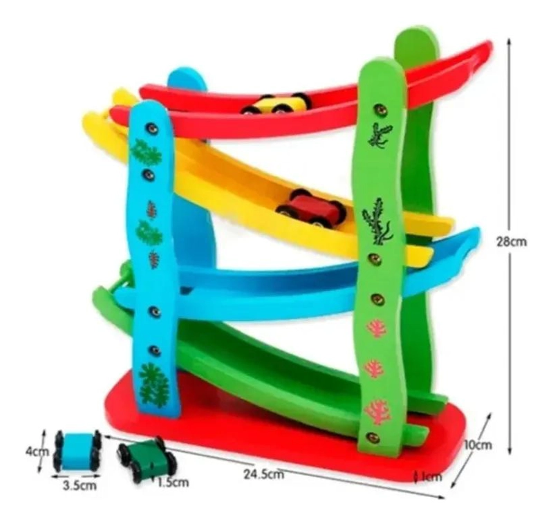 PISTA DIDACTICA DE MADERA MONTESSORI CASCADA AUTOPISTA - 4