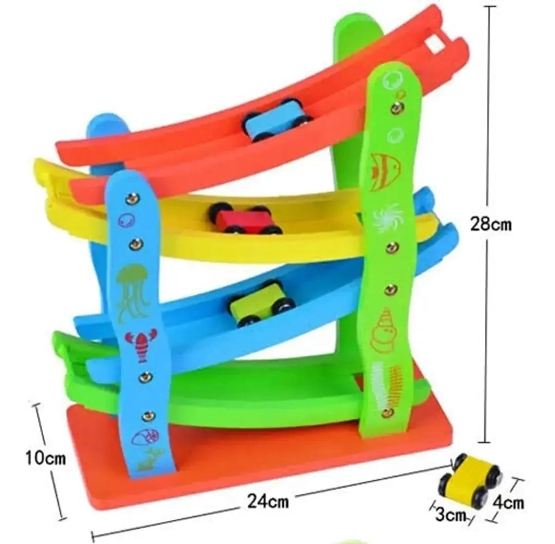 PISTA DIDACTICA DE MADERA MONTESSORI CASCADA AUTOPISTA - 5
