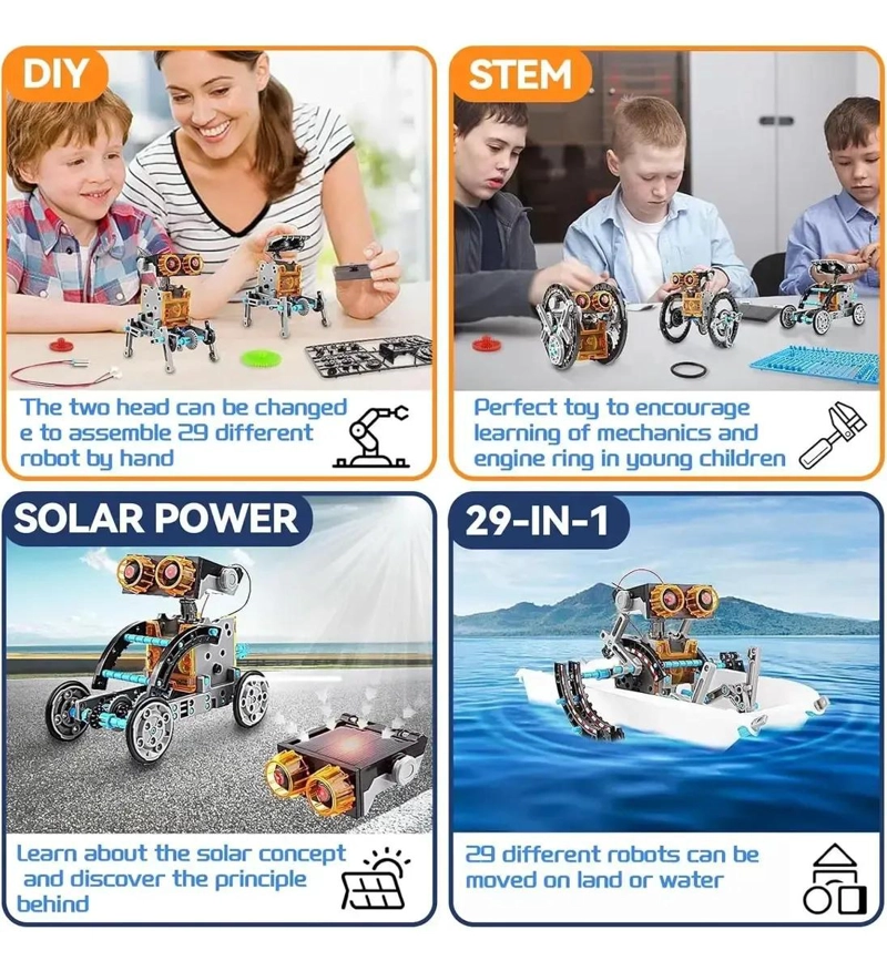 KIT DE CONSTRUCCION SOLAR 29 EN 1 PARA ROBOTS - 4