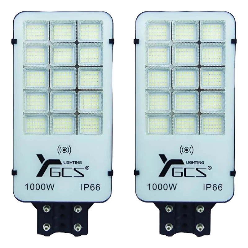 SET 2 FOCOS LED 420 LUMENES PARA POSTE SOLAR 1000W CON MO - 2
