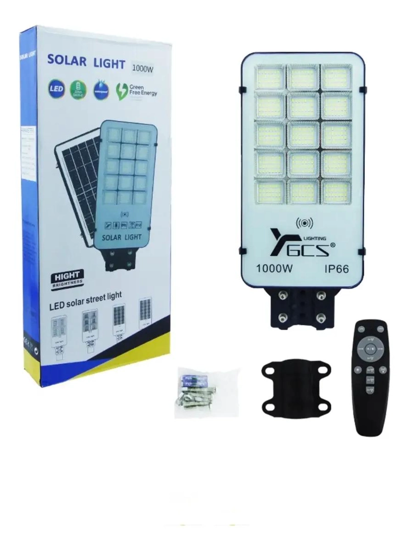 SET 2 FOCOS LED 420 LUMENES PARA POSTE SOLAR 1000W CON MO - 5