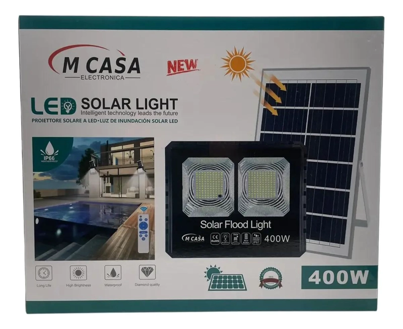 REFLECTOR SOLAR LED 400W LUZ BLANCA EXTERIOR IP66 - 3