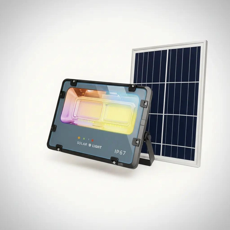 FOCO SOLAR LED 600W RGB BLANCO FRIO - 3