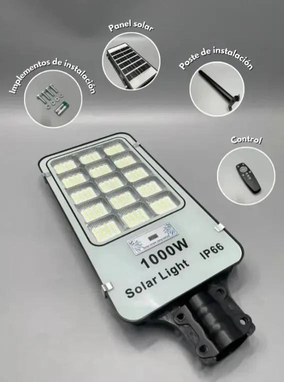 FOCO SOLAR 1000W CON SENSOR DE MOVIMIENTO Y SOPORTE - 3