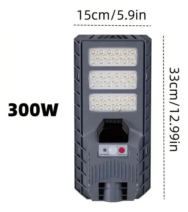 PACK 2 FOCOS SOLARES 300W RECARGABLES CON SENSOR Y MANDO - 2