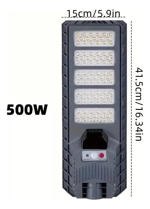 FOCO LED SOLAR 500W CON SENSOR DE MOVIMIENTO PARA EXTERIO - 3