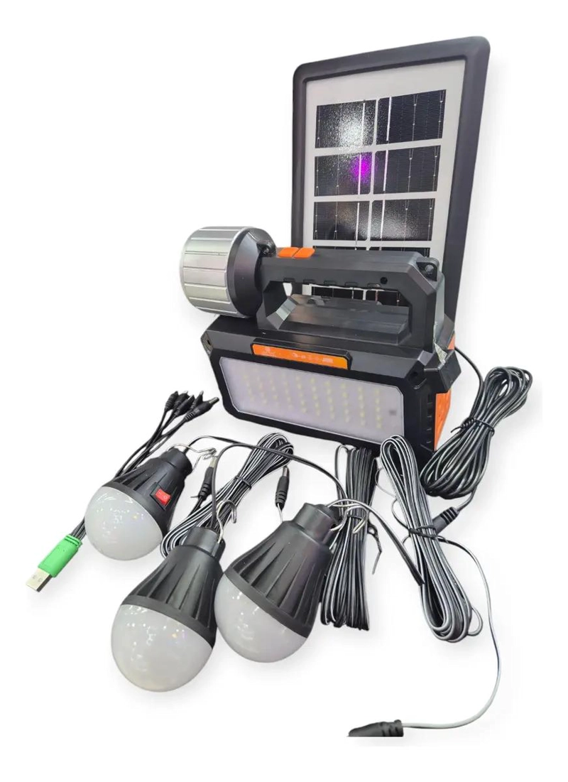 KIT SOLAR CON RADIO BLUETOOTH, LINTERNA Y 3 AMPOLLETAS - 2